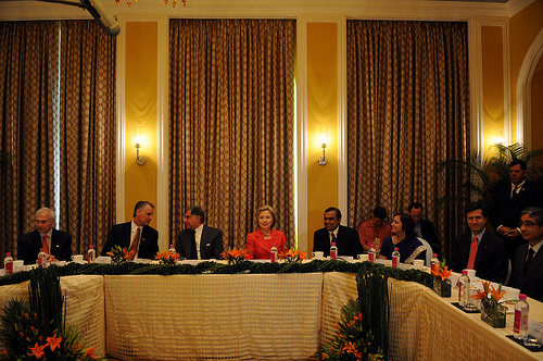 Clinton meets with Indian business leaders [state dept. photo]