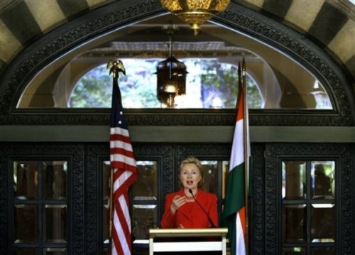 Press conference, July 18, 2009 (AP Photo/Manish Swarup)